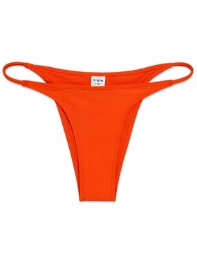 4/$20➡️ Cia Maritima Orange Strap Side Thong Bikini Bottom – Size Medium GUC
